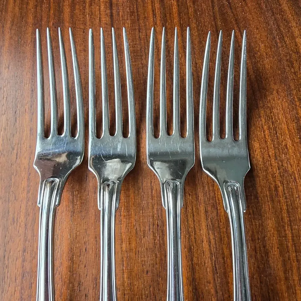 Towle Hamilton Dinner Forks Stainless Steel Germany 18/8 Satin Handle Set of 4